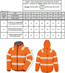 Result Genuine Recycled Result Genuine Recycled Safety Workwear HiViz Gefütterte Sicherheitsjacke Recycelt Warnschutz Regen- und Windjacken – Produktbild 1 von 1