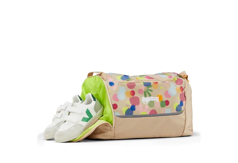 Ergobag Ergobag Schulranzen Sporttasche Flower PowBär 25/26 (1 Stück), mit Nassfach, Schuhfach, Schultasche, Sportbeutel, Braun, – Produktbild 2 von 4