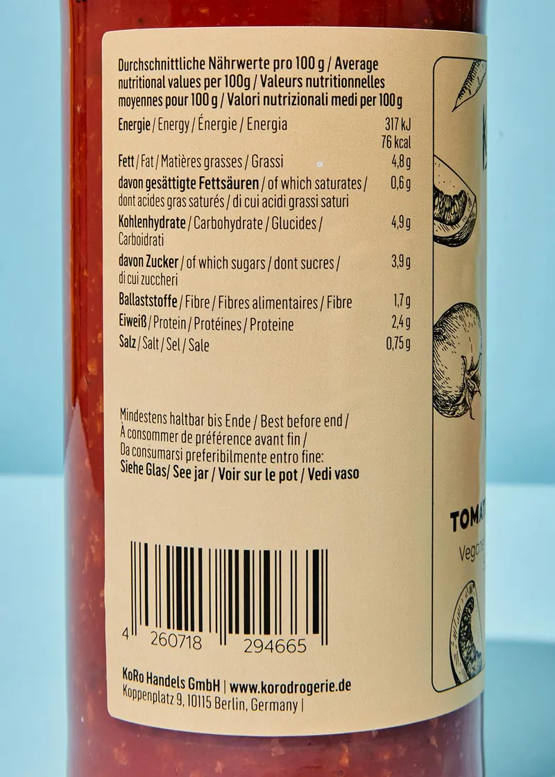 KoRo Vegane Bolognese 6 x 530 g – Produktbild 4 von 5