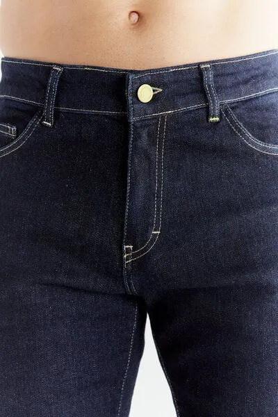 Evermind EVERMIND - Herren Slim Fit Jeans aus Bio-Baumwolle MG1012, Dark slate blue, – Produktbild 5 von 6