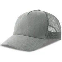 Atlantis Headwear Atlantis Headwear Damen / Herren Netz Cap kombiniert mit Wildlederoptik Basecap Kappe Cappy, Grau, – Produktbild 1 von 1