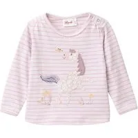 People Wear Organic People Wear Organic Langarm Shirt, rosa geringelt, "Pferd", Bio-Baumwolle – Produktbild 1 von 1