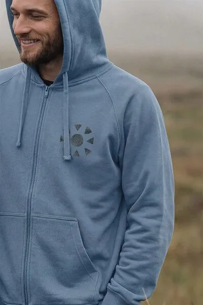 KOKOworld KOKOworld Kapuzenjacke Goa-Zip-Unisex, Dusty-indygo sun&soil (petrol), – Produktbild 3 von 3