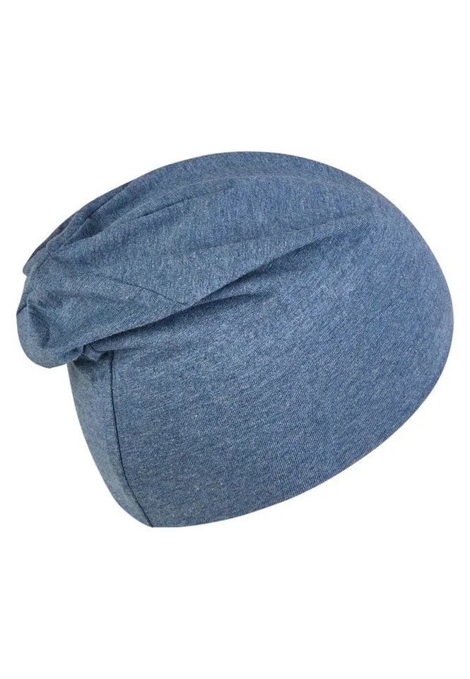 Sterntaler Sterntaler Beanie OCS Beanie melange (1-St) Kindermütze aus weichem Melange-Singlejersey, Blau|silberfarben, – Produktbild 2 von 5