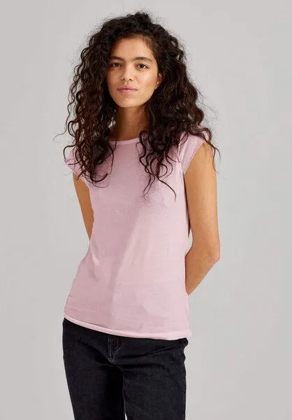 THOKKTHOKK ThokkThokk TT01 Cap Sleeve T-Shirt Damen (GOTS, vegan, Bio-Baumwolle), Rose (rosa), – Produktbild 4 von 7