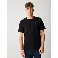KnowledgeCotton Apparel KnowledgeCotton Apparel T-Shirt LOKE Badge aus Bio-Baumwolle - ROC/GOTS/Vegan, Schwarz (black) jet, – Produktbild 1 von 1
