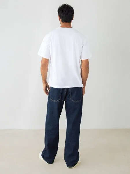 Honest Basics Honest Basics Herren Weite Jeans aus 100% Bio-Baumwolle, Rinse, – Produktbild 3 von 4
