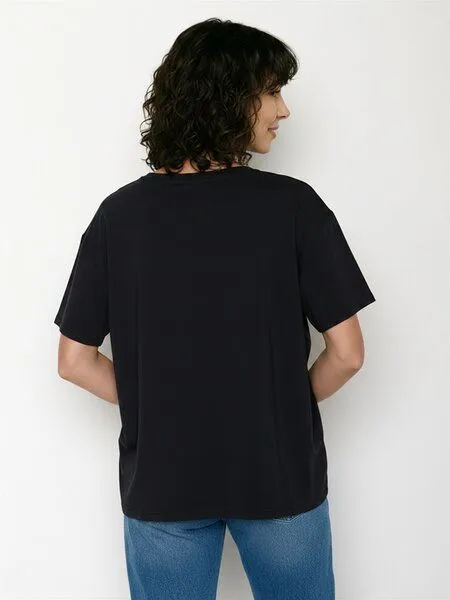 GreenBomb GREENBOMB Basic Feel - Lässiges T-Shirt aus Bio-Baumwoll-Mix / GOTS / Fair & Vegan, Schwarz (schwarz), – Produktbild 4 von 4