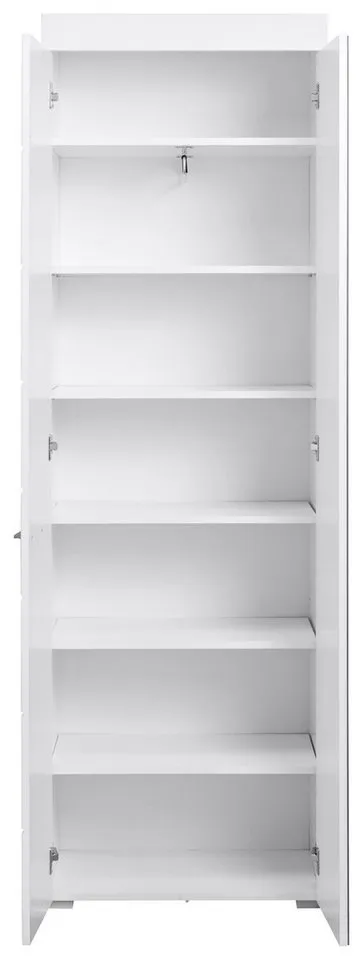 Home affaire Garderobenschrank Avena Flurschrank mit Spiegeltür - (B/T/H) 80/12/72 cm, Weiß, – Produktbild 5 von 5