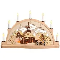 Zeidler Erzgebirge Zeidler Erzgebirge Schwibbogen Seiffener Kirche bestückt -3D Optik – Produktbild 1 von 1