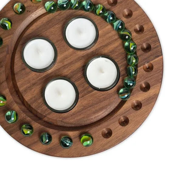 klotzaufklotz klotzaufklotz Adventskalender und Adventskranz mit Teelichtern, Rot, – Produktbild 8 von 8
