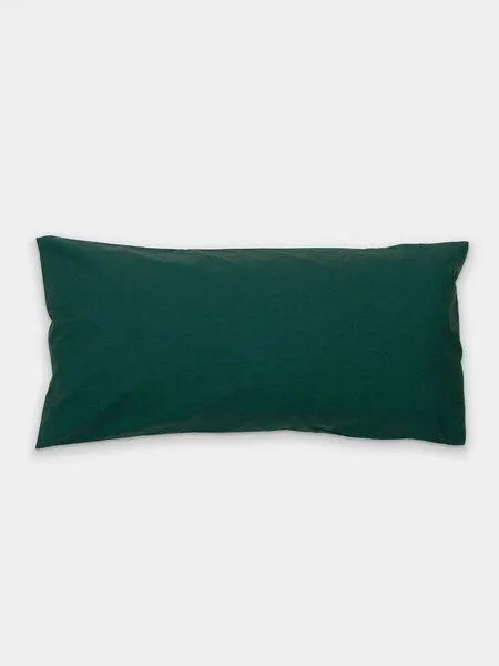 erlich textil erlich textil Fred Kopfkissenbezug aus weicher Bio-Baumwolle, made in Europe, Waldgrün, – Produktbild 5 von 7