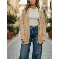 Will s Vegan Shop Will's Vegan Shop Strickjacke mit Kapuze und Knopfleiste – Produktbild 1 von 1