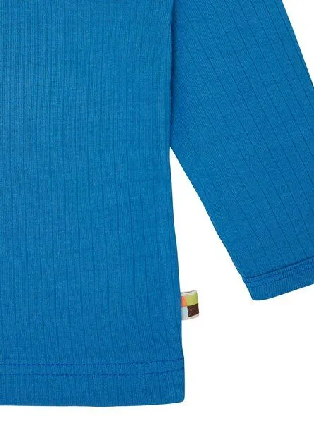 loud + proud loud + proud Babys & Kinder Shirt langarm Uni mit Rippe, GOTS-zertifiziert, Azur(blau), – Produktbild 1 von 2