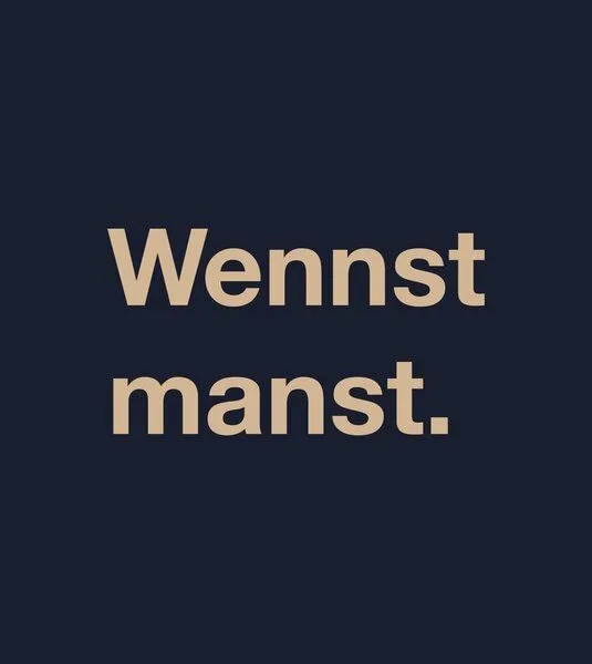 Gary Mash GARY MASH T-Shirt Wennst manst. aus Biobaumwolle, Dunkelblau (blau), – Produktbild 3 von 3