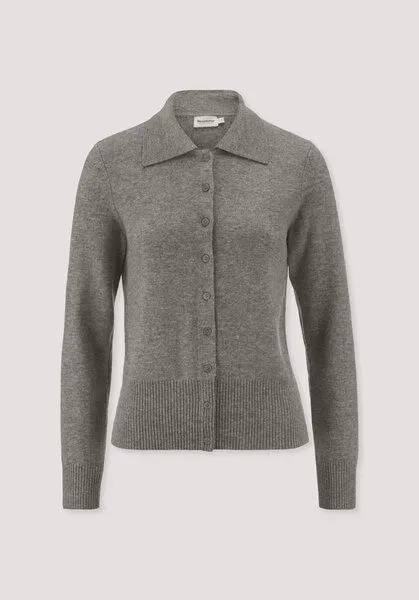 hessnatur hessnatur Strickjacke Regular aus Schurwolle mit Cashmere, Grau, – Produktbild 4 von 4