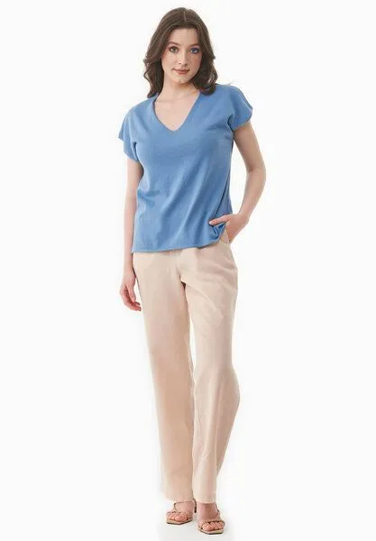 ORGANICATION ORGANICATION Strickshirt aus Bio-Baumwolle, Coronet blue, – Produktbild 2 von 3