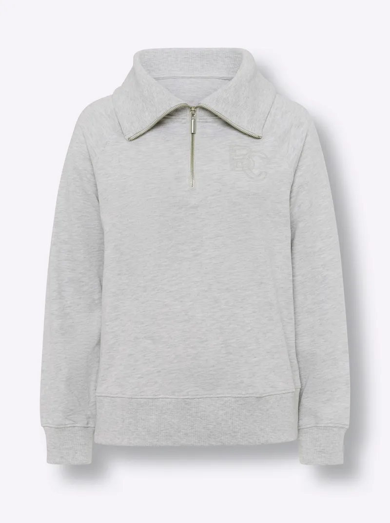 heine Sweatshirt hellgrau-meliert, Hellgrau-meliert, – Produktbild 2 von 2