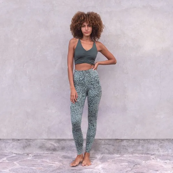 Jaya Jaya SUSAN ANIMAL - High-Rise Leggings mit Allover-Animal-Print, Aqua/grün, – Produktbild 4 von 4