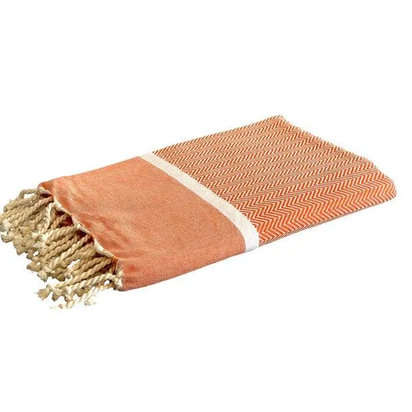 Just Be Just Be Hamamtuch / Strandtuch Chevron, Orange, – Produktbild 1 von 1