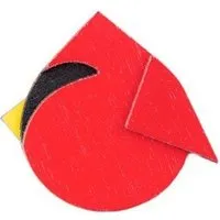 BeWooden BeWooden Holzbrosche Red Cutebird – handgefertigte Holzbrosche mit Vogelmotiv – Produktbild 1 von 1