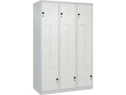 C+P C+P Z-Spind Classic PLUS, 6 Fächer, 1850x1200x500mm, Lichtgrau/Verkehrsweiß – Produktbild 1 von 1
