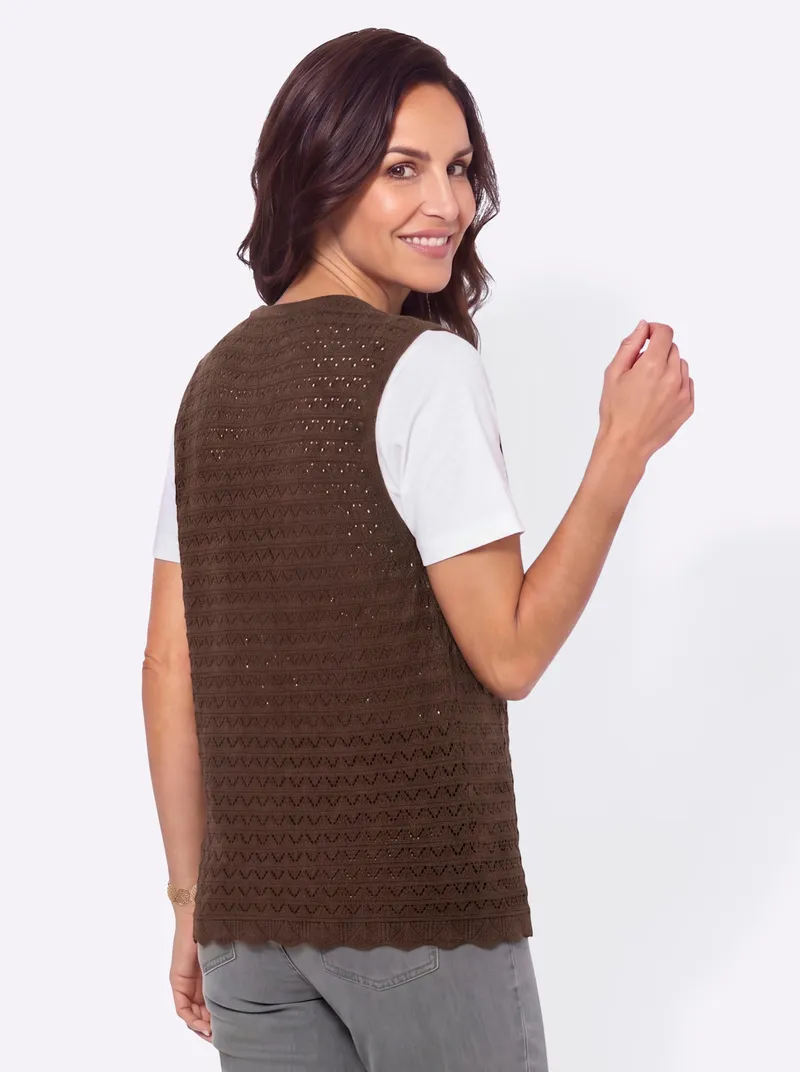 Witt Strickweste schoko, Schoko, – Produktbild 2 von 2