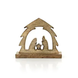 GLOBO Fair Trade GLOBO Fair Trade Krippe NEVIO, Mangoholz - Weihnachtsgeschichte, Teelicht, Deko – Produktbild 1 von 1