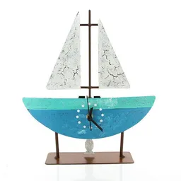 GLOBO Fair Trade GLOBO Fair Trade Standuhr SEGELBOOT mit Pendel, Metall – Produktbild 1 von 1