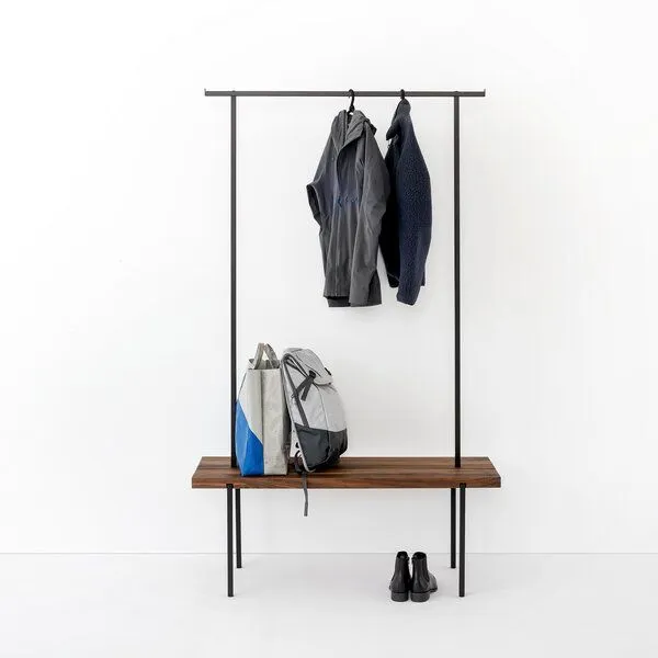 weld weld Garderobe Nussbaum 01, Weiss, – Produktbild 4 von 4