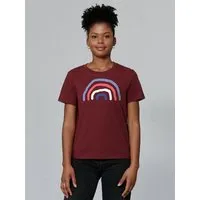 watapparel watapparel T-Shirt Frauen Regenbogen, Burgundy, – Produktbild 1 von 1