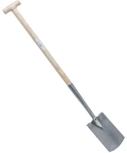 Connex Connex Spaten Damenspaten mit Eschenholzstiel 110cm Edelstahlspaten für Gartenarbeit, Trittkante, Schwanenhalsdülle – Produktbild 1 von 1