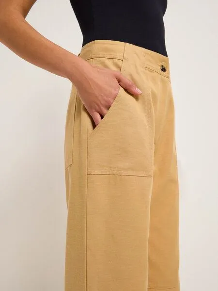 LANIUS LANIUS Marlenehose mit aufgesetzten Taschen aus TENCEL Lyocell und Bio-Baumwolle, Camel, – Produktbild 3 von 4