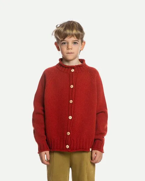 MATONA Matona Strickjacke | Snug Cardigan | aus Wolle und Baumwolle | GOTS-zertifiziert, Cranberry, – Produktbild 1 von 2