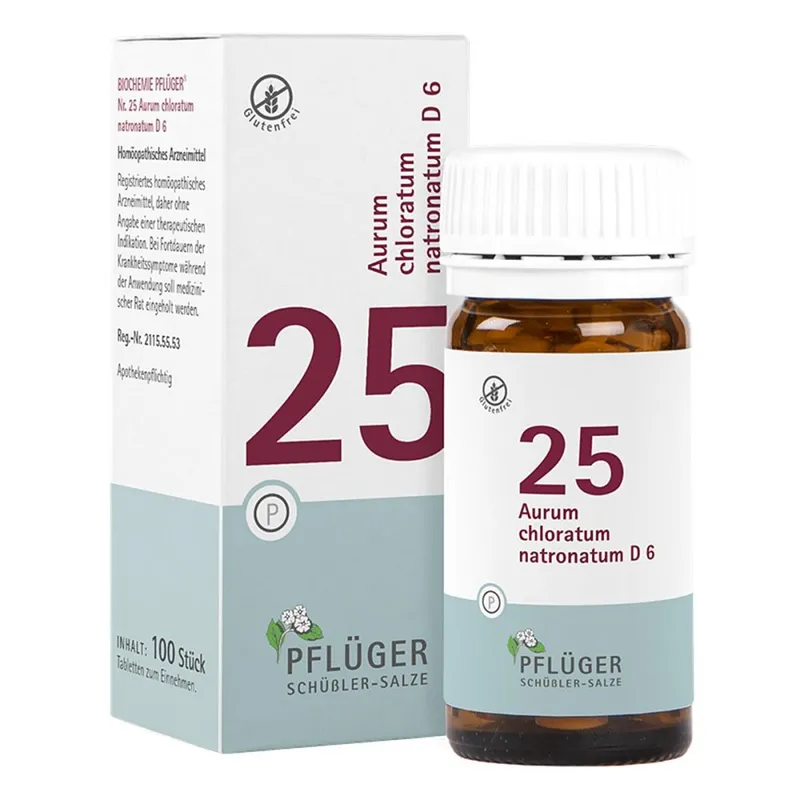 Biochemie Pflüger Schüßler-Salze Biochemie Pflüger 25 Aurum chlor.natr.D 6 Tbl. – Produktbild 2 von 2