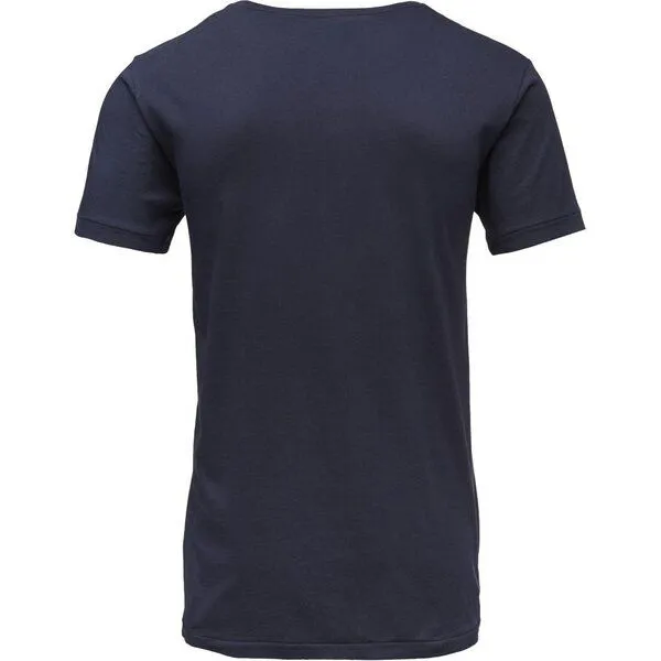 KnowledgeCotton Apparel KnowledgeCotton Apparel Basic T-Shirt O-Neck aus Bio-Baumwolle, Blau (total eclipse), – Produktbild 4 von 4