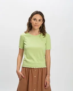 MATONA Matona Jersey T-Shirt mit Kräuselsaum für Frauen / Curly T-Shirt – Produktbild 1 von 1