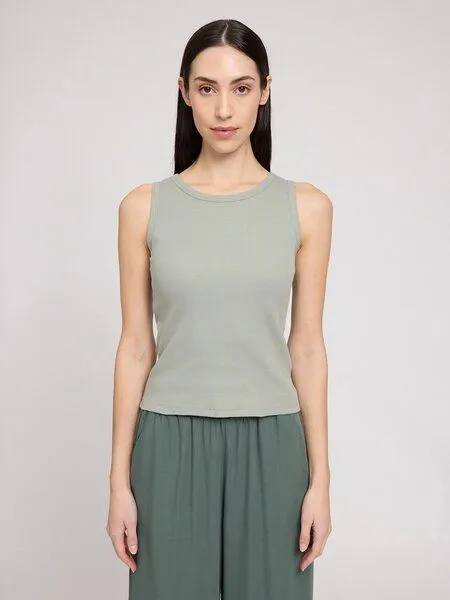 Mazine Mazine Basic Tank Top für Frauen - aus Biobaumwolle, Eucalyptus (grün), – Produktbild 2 von 2