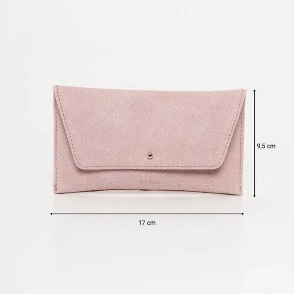 ann kurz ann kurz Mini Envelope – Portemonnaie aus Leder, Recycled suede rosa, – Produktbild 2 von 2