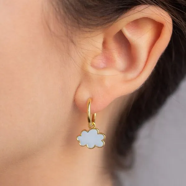 Paeoni Colors Paeoni Colors Wolken-Creolen aus 18k Gold Vermeil, 925 Sterling Silber – Produktbild 2 von 4