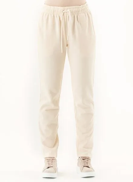 ORGANICATION ORGANICATION ESSENTIALS-PUREEN- Soft Touch Sweathose aus Bio-Baumwolle, Weiß(off white), – Produktbild 1 von 4