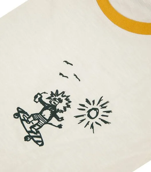 päfjes Leon Leo Longboard - päfjes Ringer Unisex T-Shirt - Fair gehandelt aus Baumwolle (Bio) Slub – Produktbild 4 von 4