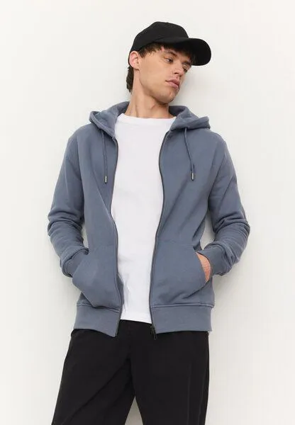 recolution Herren Sweatjacke aus Bio-Baumwolle - BIRCH - recolution, Dove blue (blau), – Produktbild 2 von 4