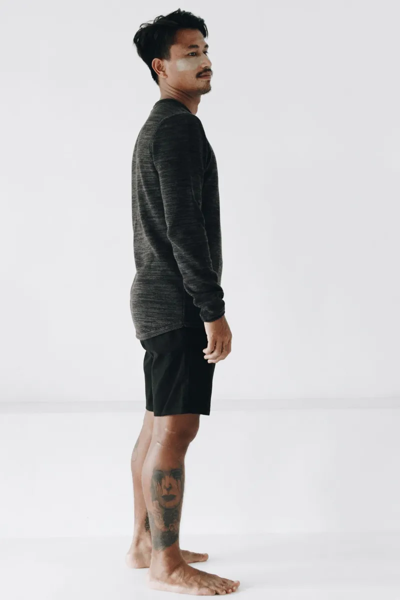 The Driftwood Tales The Driftwood Tales Herren vegan Dünner Pullover Schwarz, Schwarz, – Produktbild 2 von 2
