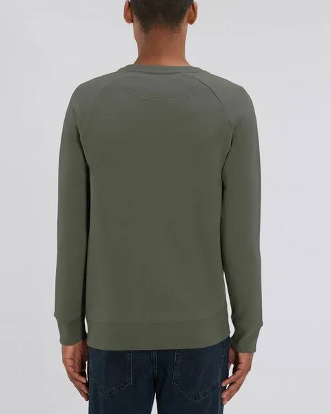 Human Family Human Family Bio Herren Rundhals-Sweatshirt "Practice - Hexagon" in 2 Farben, Khaki, – Produktbild 3 von 3