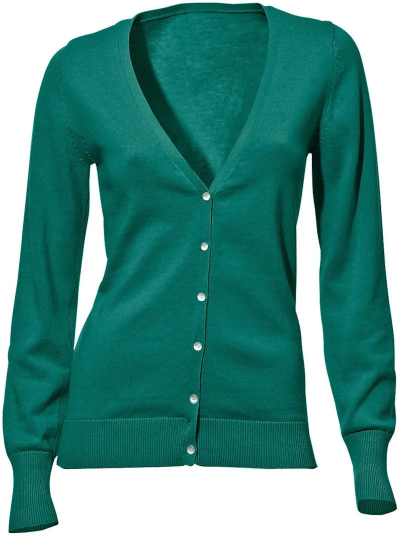 heine Feinstrickjacke smaragd, Smaragd, – Produktbild 2 von 2