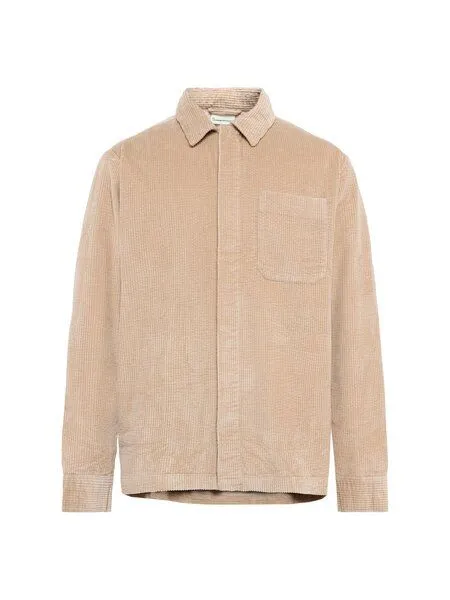 KnowledgeCotton Apparel KnowledgeCotton Apparel Cord-Overshirt - Hemdjacke aus Bio-Baumwolle, Beige-light-feather-gray, – Produktbild 1 von 3