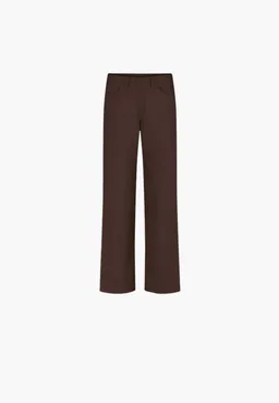 LAURIE LAURIE Damen vegan Hose Donna Loose Mittellang Braun – Produktbild 1 von 1