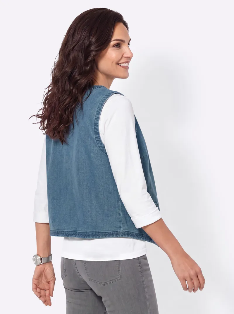 Witt Witt Jeansweste blue-bleached, Blue-bleached, – Produktbild 2 von 2