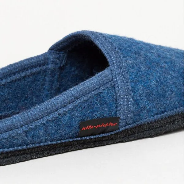 Kitz-Pichler Kitz-Pichler Filz-Hausschuh Villach aus 100% Schurwolle - Woll-Pantoffel, Jeansblau, – Produktbild 2 von 4